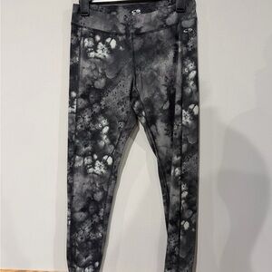 C9 Champion Gray Watercolor Abstract Leggings - Size M
